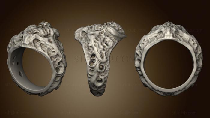 Кольцо с черепом, украшение на Хэллоуин, кольцо с черепом