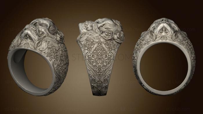 Ювелирные перстни и кольца Ювелирные изделия с кольцом в виде черепа