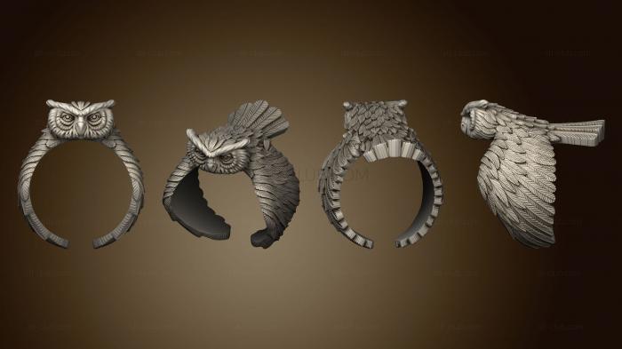 Ювелирные перстни и кольца Модное кольцо с совой