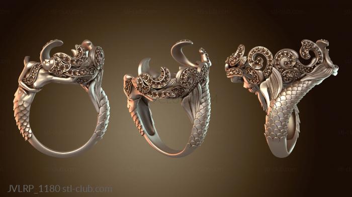 Ювелирные перстни и кольца Модное женское кольцо «Русалка»