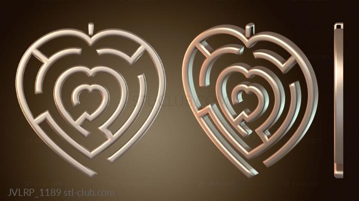 Ювелирные перстни и кольца Вариант подвески «Сердце-лабиринт»