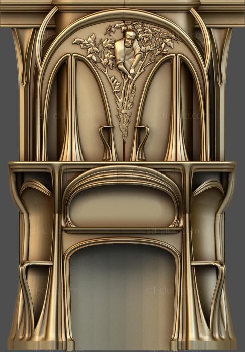 3d model of the fireplace, stl format