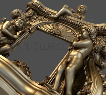 3D мадэль портал для камина со скульптурами, 3d stl модель (STL)