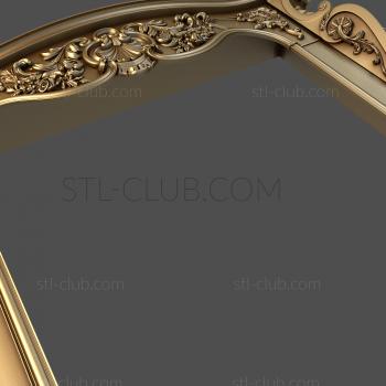 3D модель 3d stl модель поратала для камина, барокко (STL)