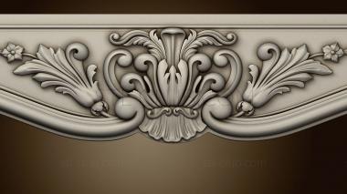 3D model Fireplace frieze with shell (STL)