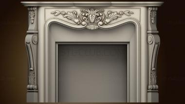 3D model Fireplace frieze with shell (STL)