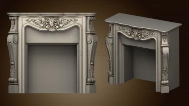 3D model Fireplace frieze with shell (STL)