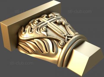 3D model Cross with acanthus (STL)