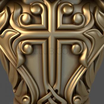 3D model Cross with acanthus (STL)