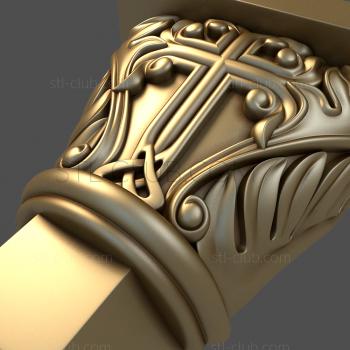 3D model Cross with acanthus (STL)