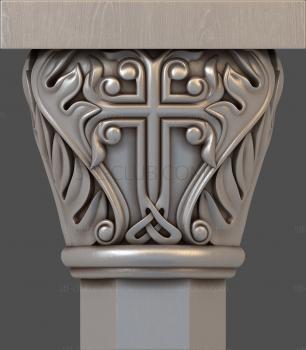 3D model Cross with acanthus (STL)