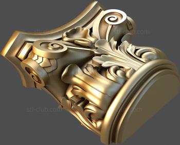 3D модель капитель классика, 3d stl модель для ЧПУ (STL)