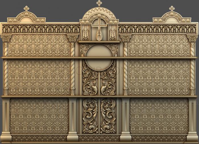 3d model of a home iconostasis / kiot-stl file for CNC