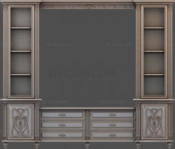 3D model Stained glass windows and open shelves (STL)