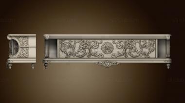 3D model Chest of drawers carved Italy furniture (STL)