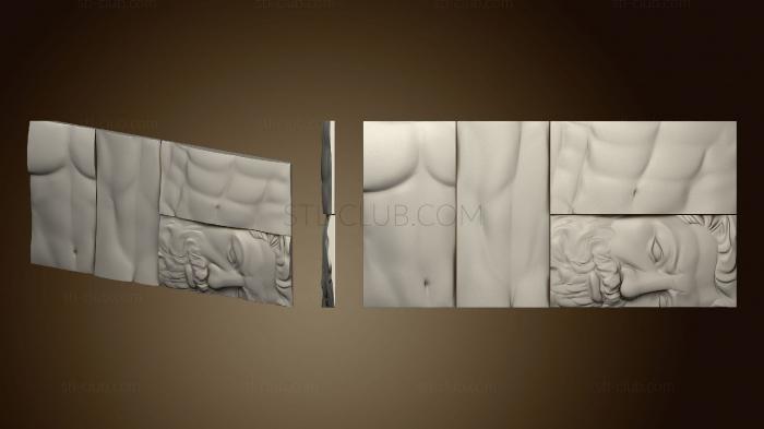 3D model Chest of drawers facade with torso (STL)
