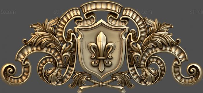 3D model Coat of arms with lily (STL)