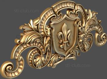 3D model Coat of arms with lily (STL)