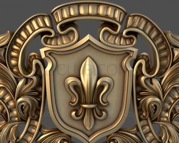 3D model Coat of arms with lily (STL)