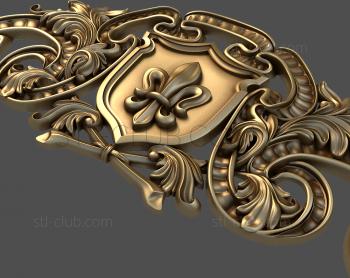 3D model Coat of arms with lily (STL)