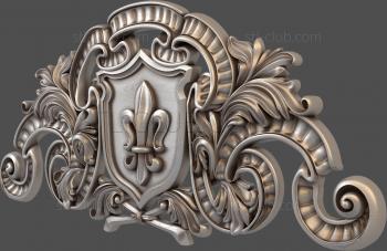 3D model Coat of arms with lily (STL)