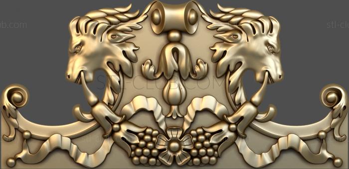 3D model Capricorn head symmetry (STL)