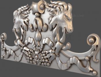3D model Capricorn head symmetry (STL)