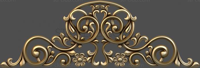 3D model Monogram with flowers (STL)