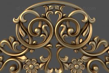 3D model Monogram with flowers (STL)