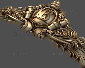 3D model Coat of arms and plumes (STL)