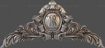 3D model Coat of arms and plumes (STL)