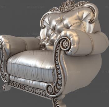 3D model 3d stl model of the chair body, file for cnc (STL)