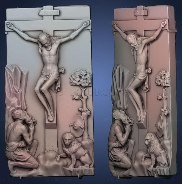 3D model the crucifixion with st jerome PRAVKA (STL)