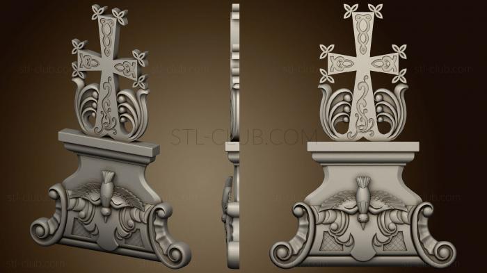 3D model Cross with decoration (STL)