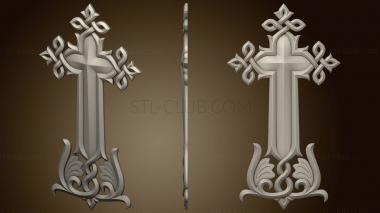 3D model Carved cross with decoration (STL)