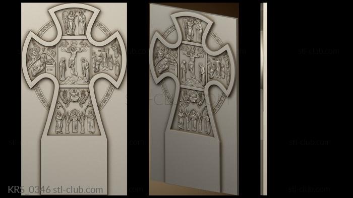 3D model Cross with biblical themes (STL)