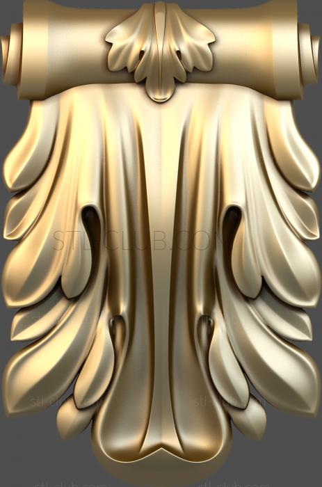 Decorative bracket, 3d stl model