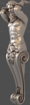 3D model Decorative bracket Atlant, 3d stl model (STL)