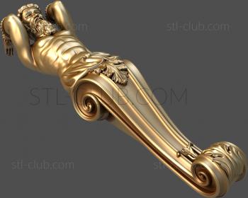 3D model Decorative bracket Atlant, 3d stl model (STL)