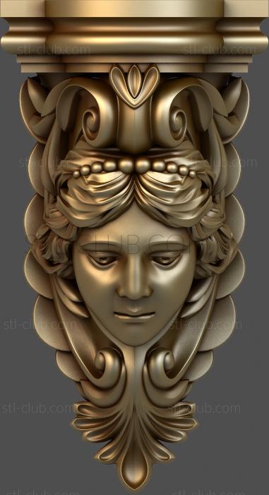 Decorative bracket, 3d stl model