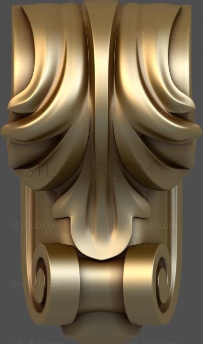 Decorative bracket, 3d stl model