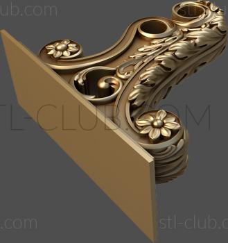 3D модель кронштейн, 3d stl модель для ЧПУ станка (STL)