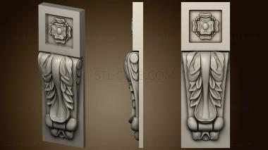 3D model Bracket with acanthus leaf (STL)