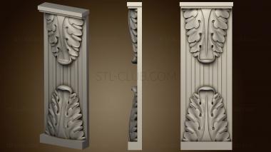 3D model Short pilaster with brackets (STL)