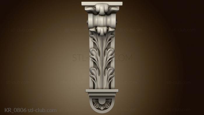 3D model Curtain rod and bracket (STL)