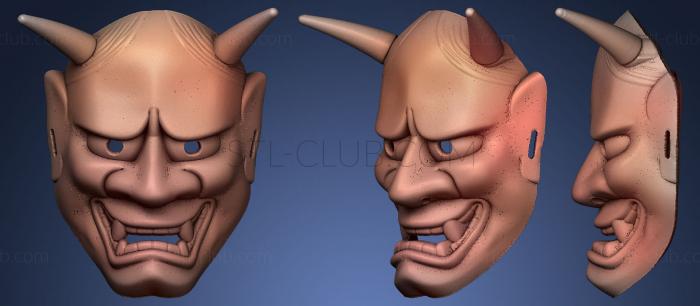 3D мадэль Маска дьявола с рогами (STL)
