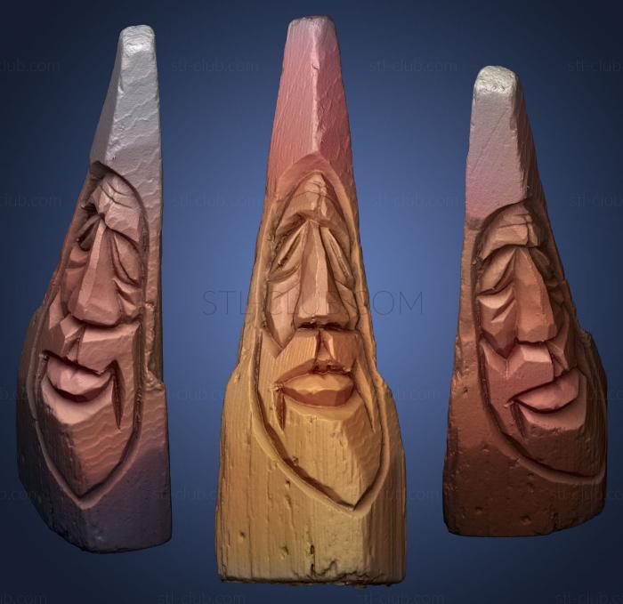 3D model West Coast Boom Bung Wood Carving (STL)