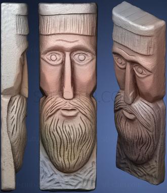 3D model Face Made Of Wood 2 High (STL)