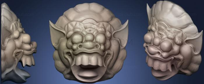 3D модель Индонезийская маска для мобильных устройств (STL)