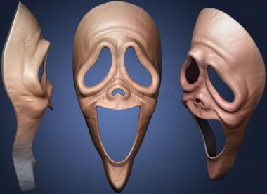 3D модель Крик Ужасный Фильм Маска Призрака 1 (STL)